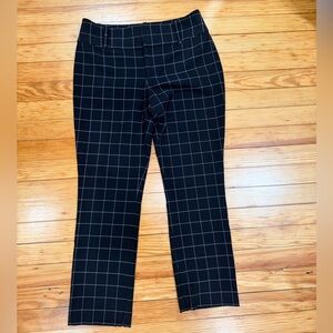 Alice + Olivia Black and White Grid Pants